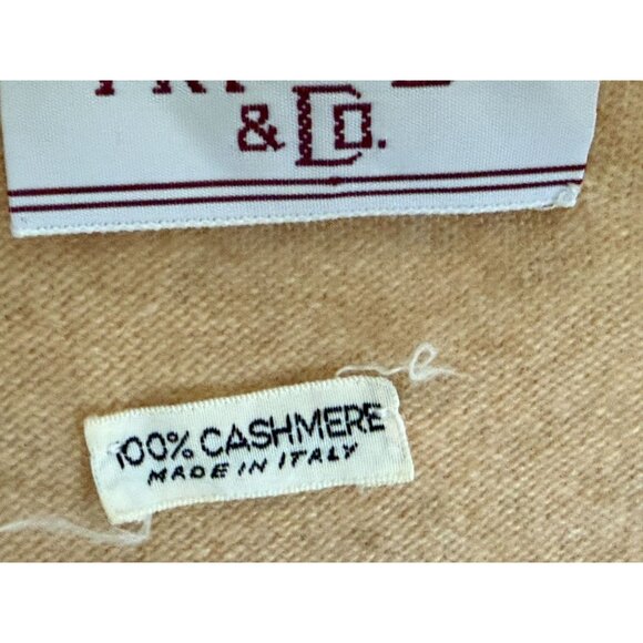 F.R. Tripler & Co. 100% Cashmere Argyle Sweater Vest Made In Italy Medium Beige/ - Picture 5 of 8